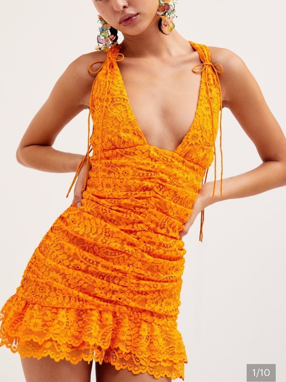 For Love and Lemons Jamie Minim Dress in Orange